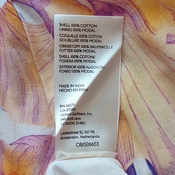 Cecilia Pettersson Anthropologie Tropical Floral Tie Front Dress Feminine Sz 10P - Picture 12 of 14